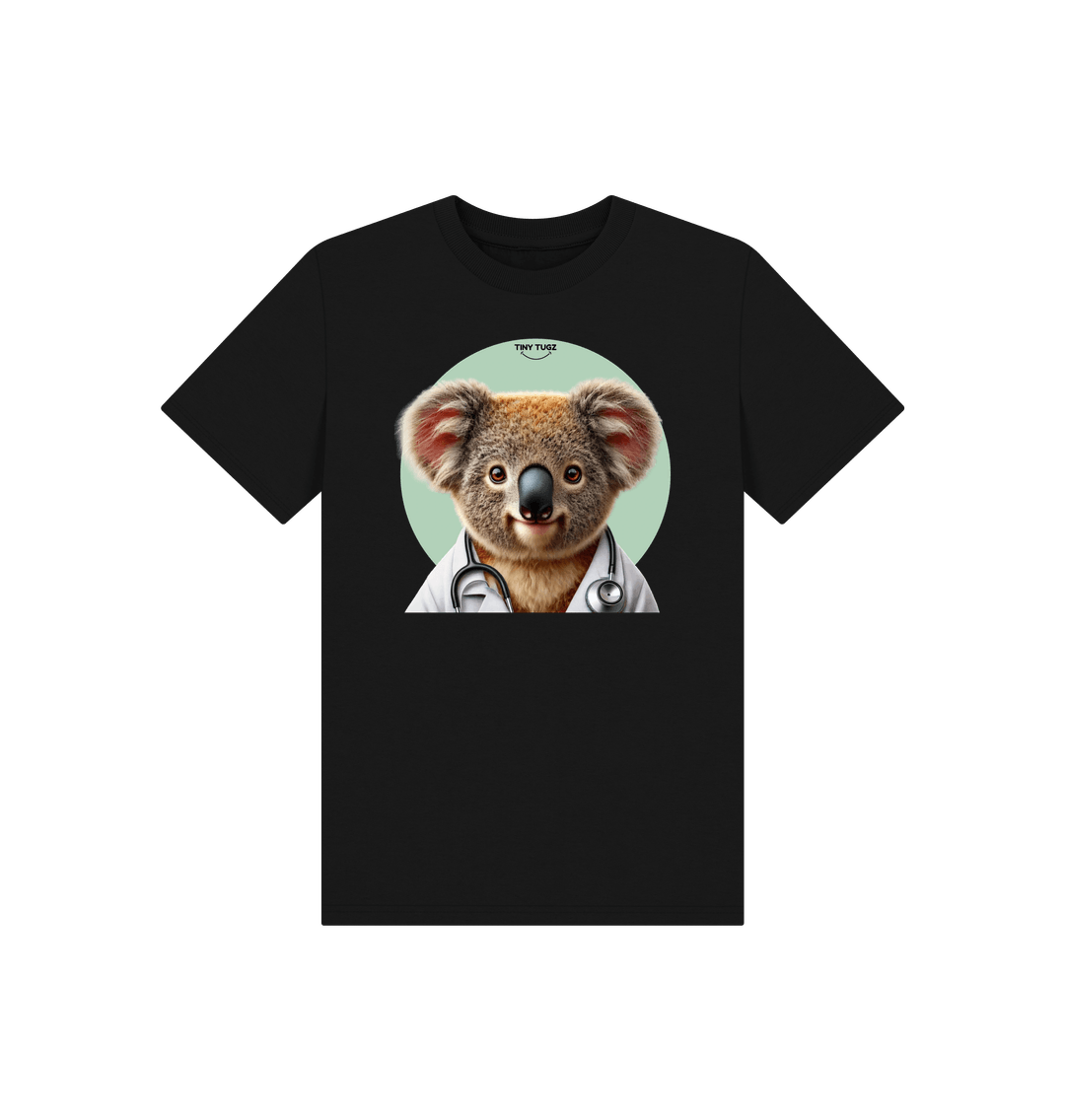 Black Printed Kids T-Shirt