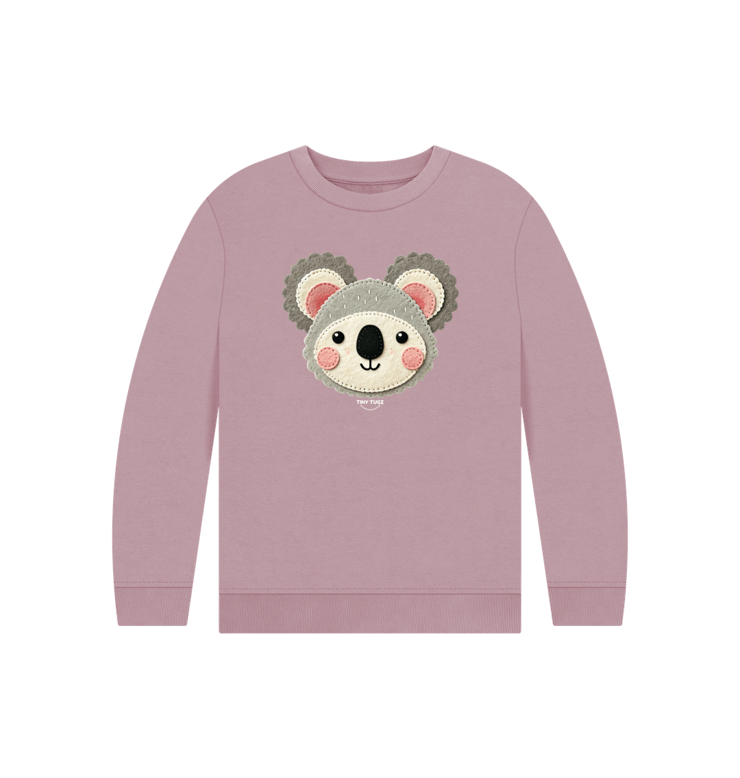 Mauve Printed Kids Jumper
