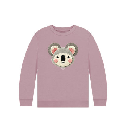 Mauve Printed Kids Jumper