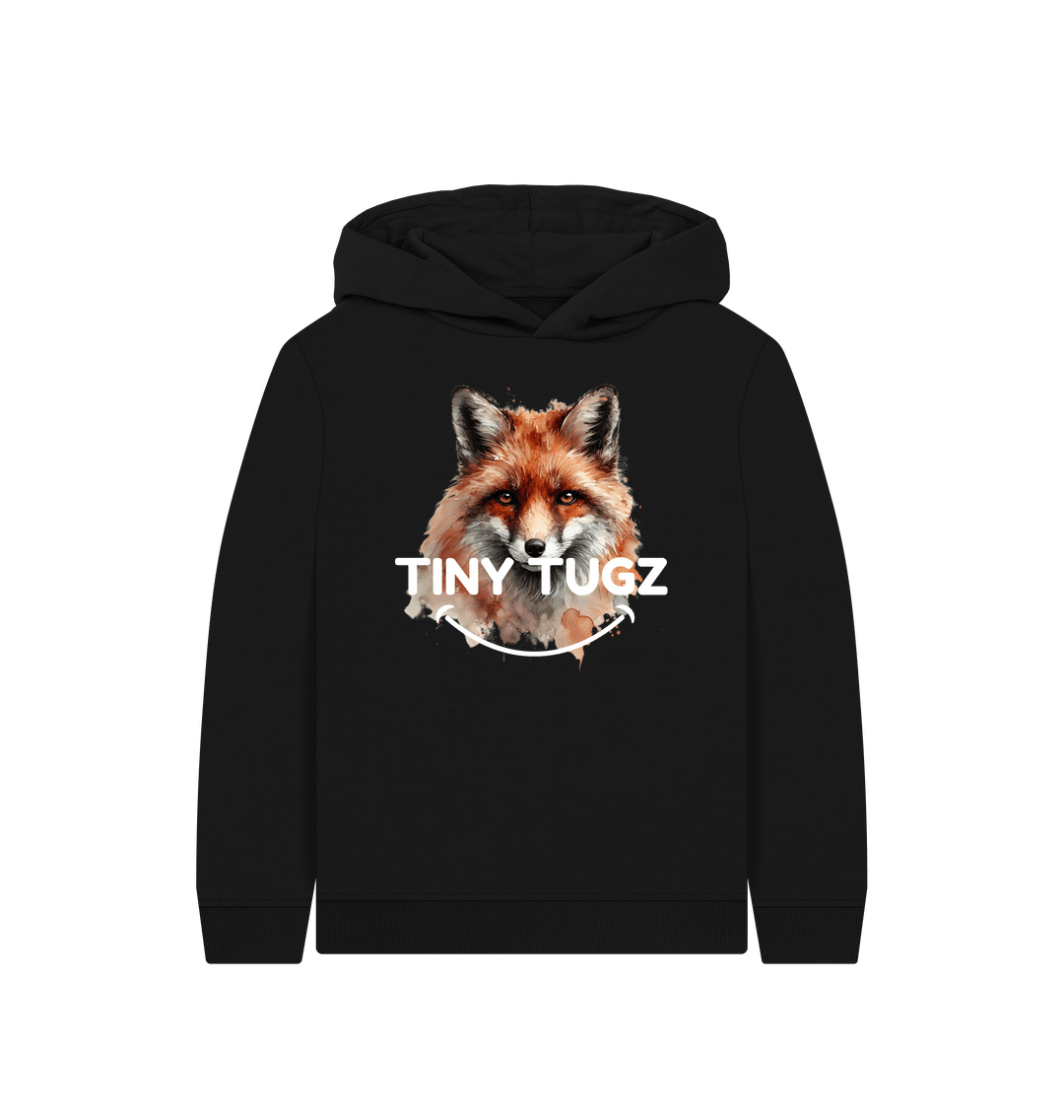 Black Printed Kids Hoodie