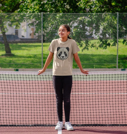 Organic Cotton Kids’ T-Shirt – Embroidery Panda Design
