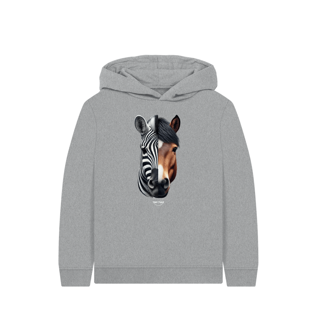 Athletic Grey Printed Kids Hoodie