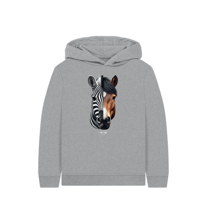 Athletic Grey Printed Kids Hoodie