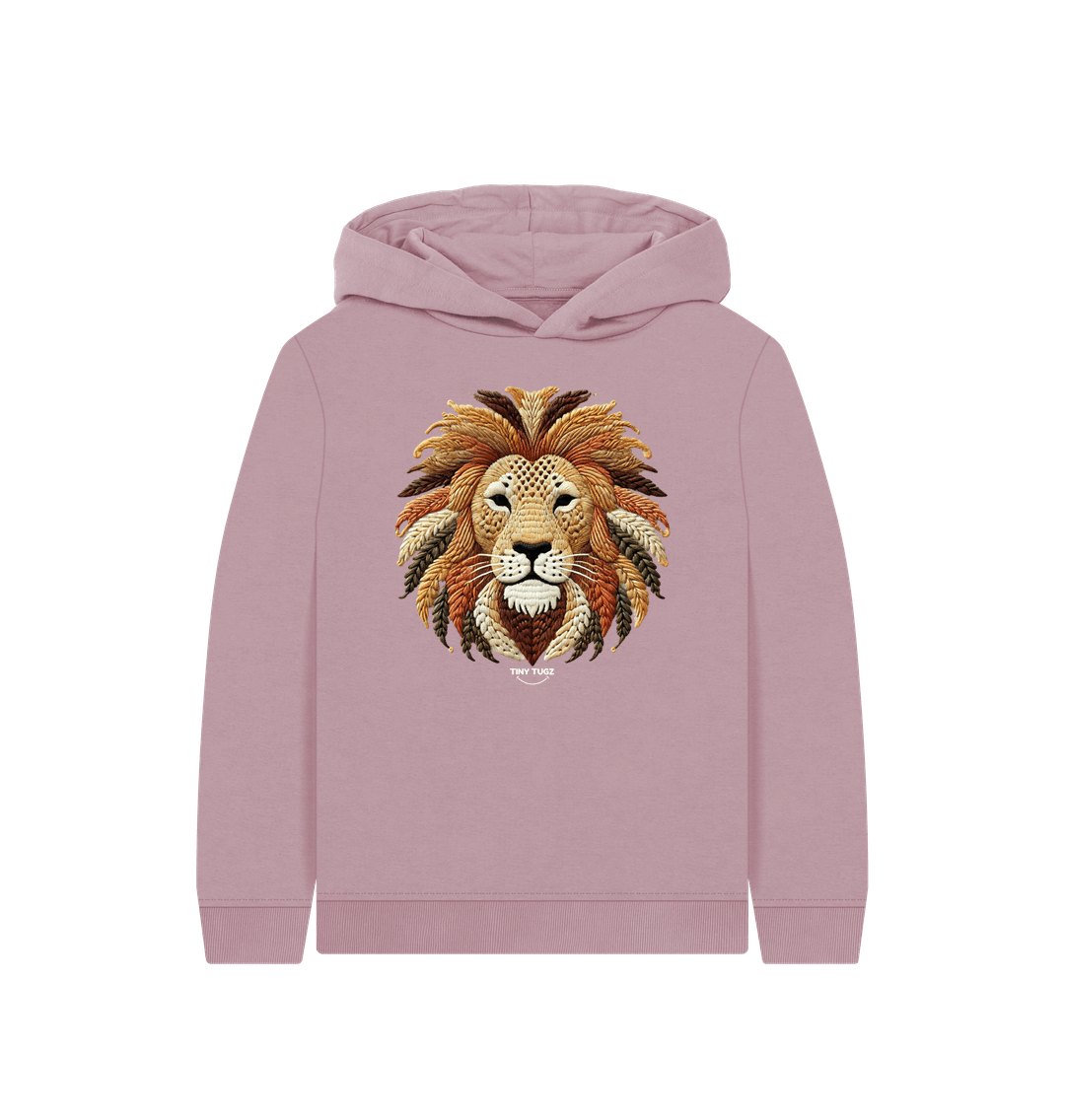 Mauve Printed Kids Hoodie