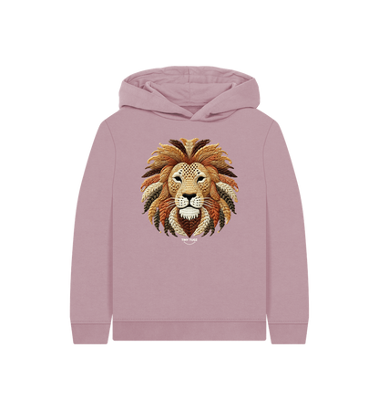 Mauve Printed Kids Hoodie