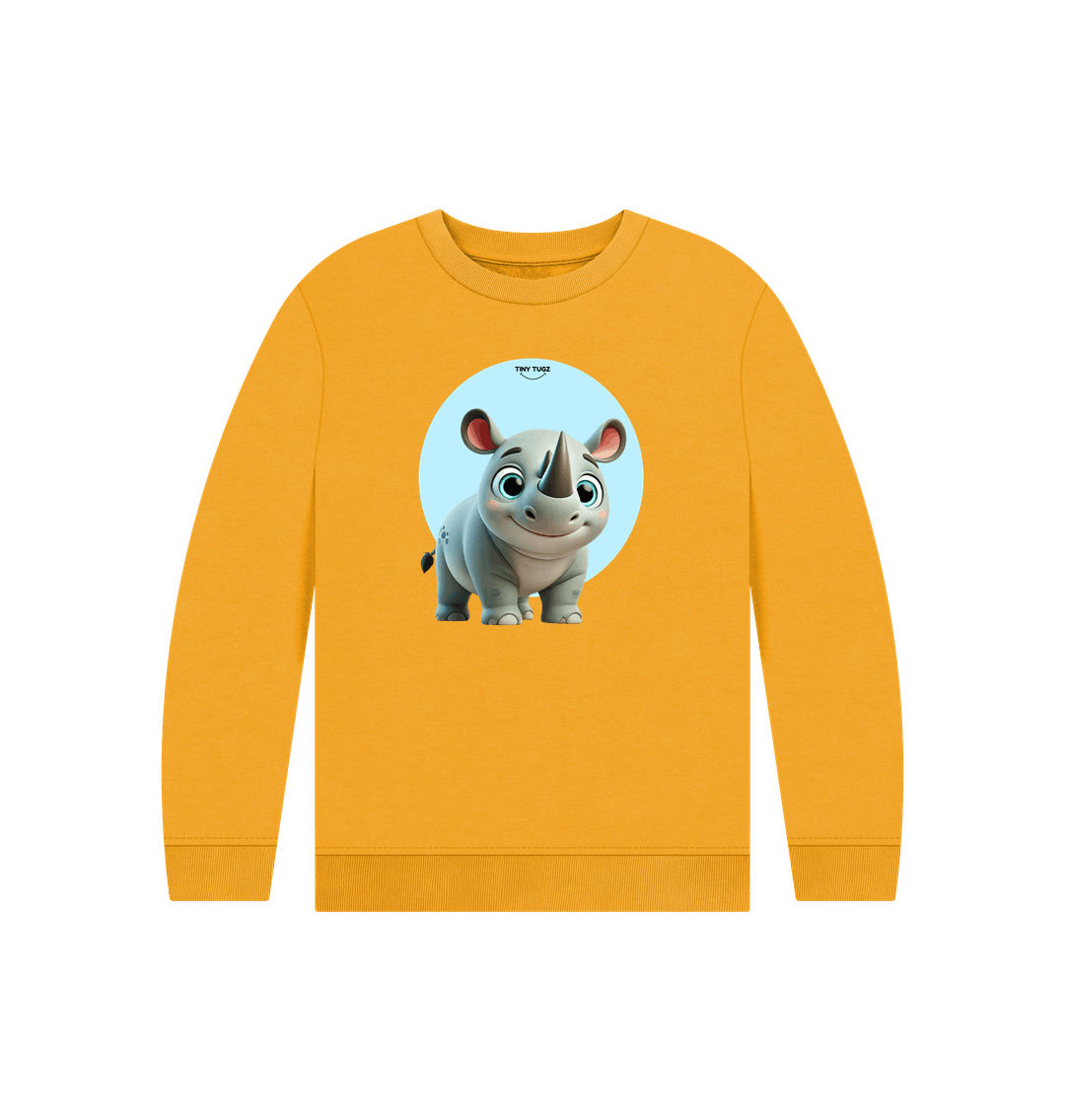 Mustard Printed Kids Jumper