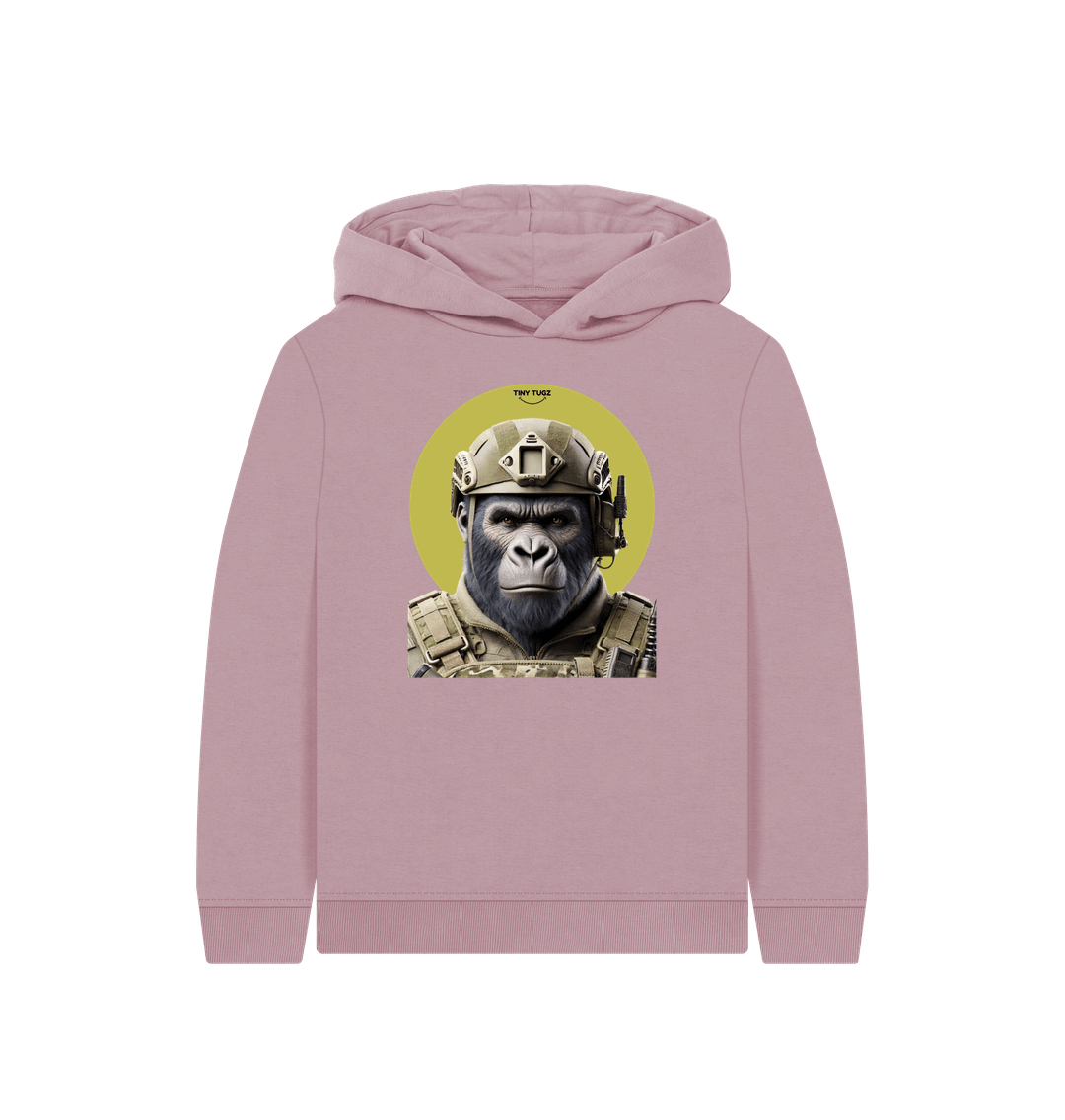 Mauve Printed Kids Hoodie
