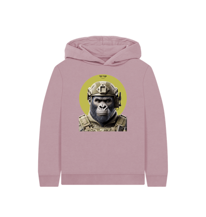 Mauve Printed Kids Hoodie