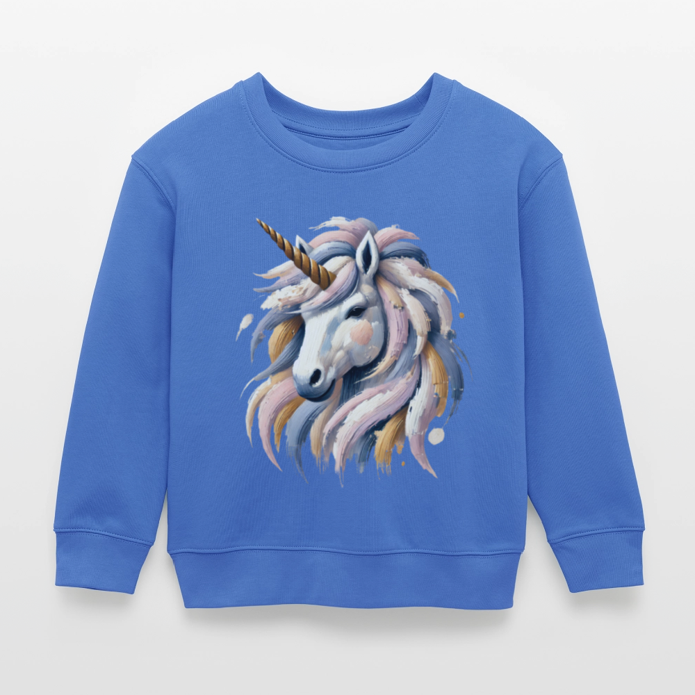 Kids Organic Cotton Sweatshirt (Canvas Unicorn) - carolina blue
