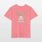 Organic Cotton Kids's T-Shirt (Thread Art Bunny) - pink joy 