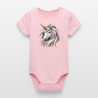 Stanley/Stella Organic Short-Sleeved Baby Bodysuit - cotton pink