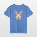 Organic Cotton Kids's T-Shirt (Thread Art Bunny) - bright blue
