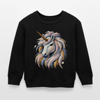 Kids Organic Cotton Sweatshirt (Canvas Unicorn) - black