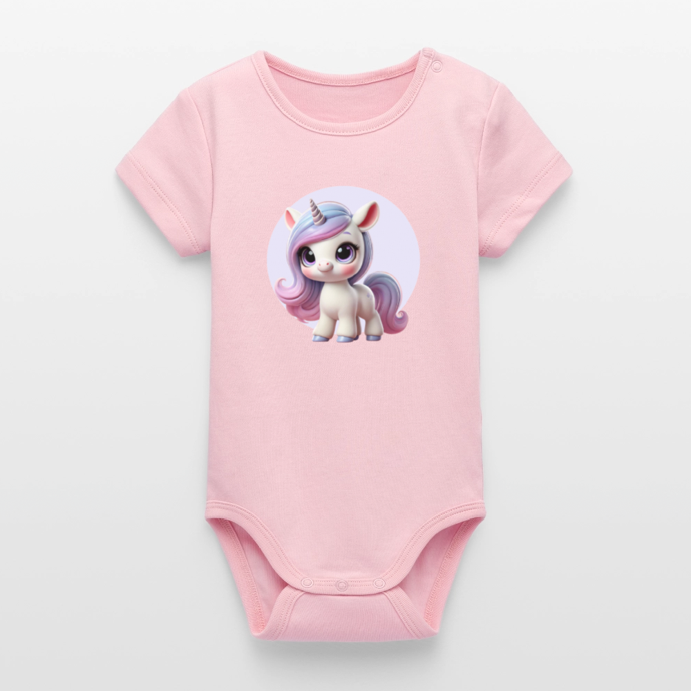 Stanley/Stella Organic Short-Sleeved Baby Bodysuit - cotton pink