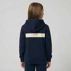 Tiny Tugz™ 100% Organic Cotton Teen Tracksuit – Stripe Logo – Navy