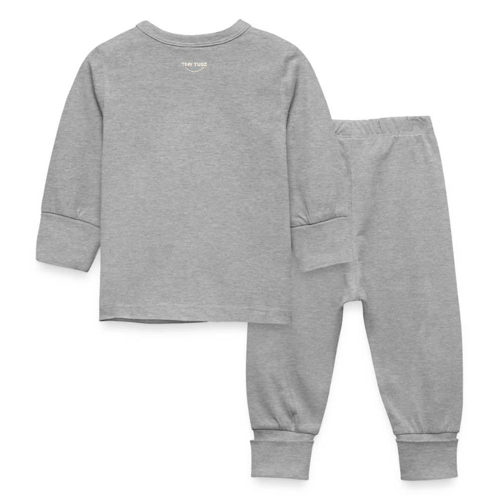 Organic Cotton Baby Pyjamas - heather grey