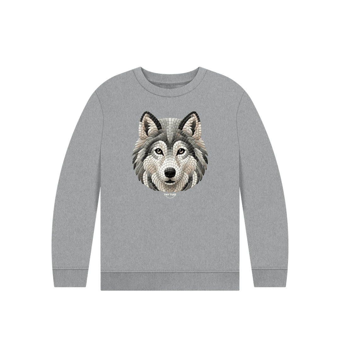 Athletic Grey Printed Kids Jumper