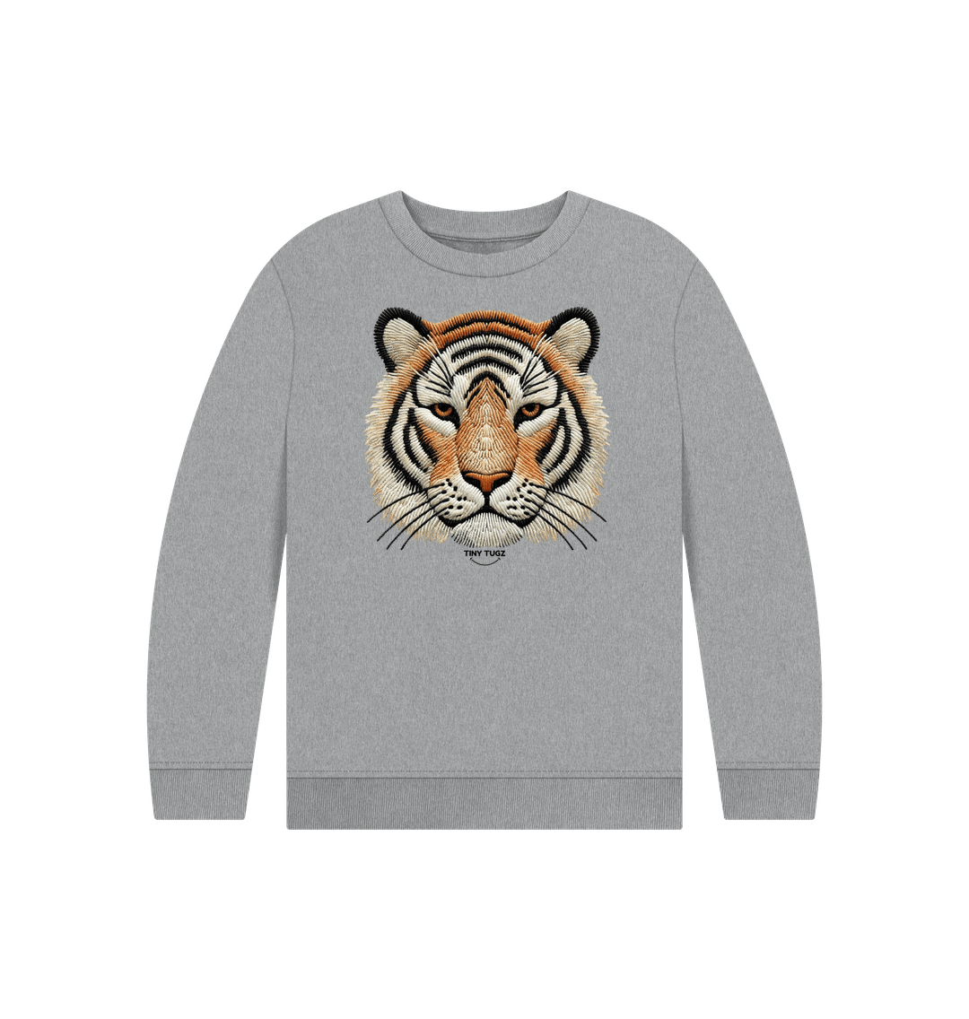 Athletic Grey Printed Kids Jumper