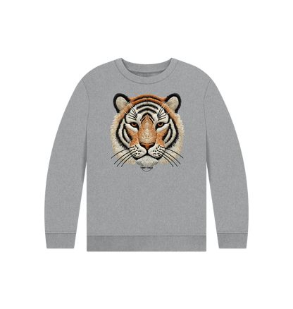 Athletic Grey Printed Kids Jumper