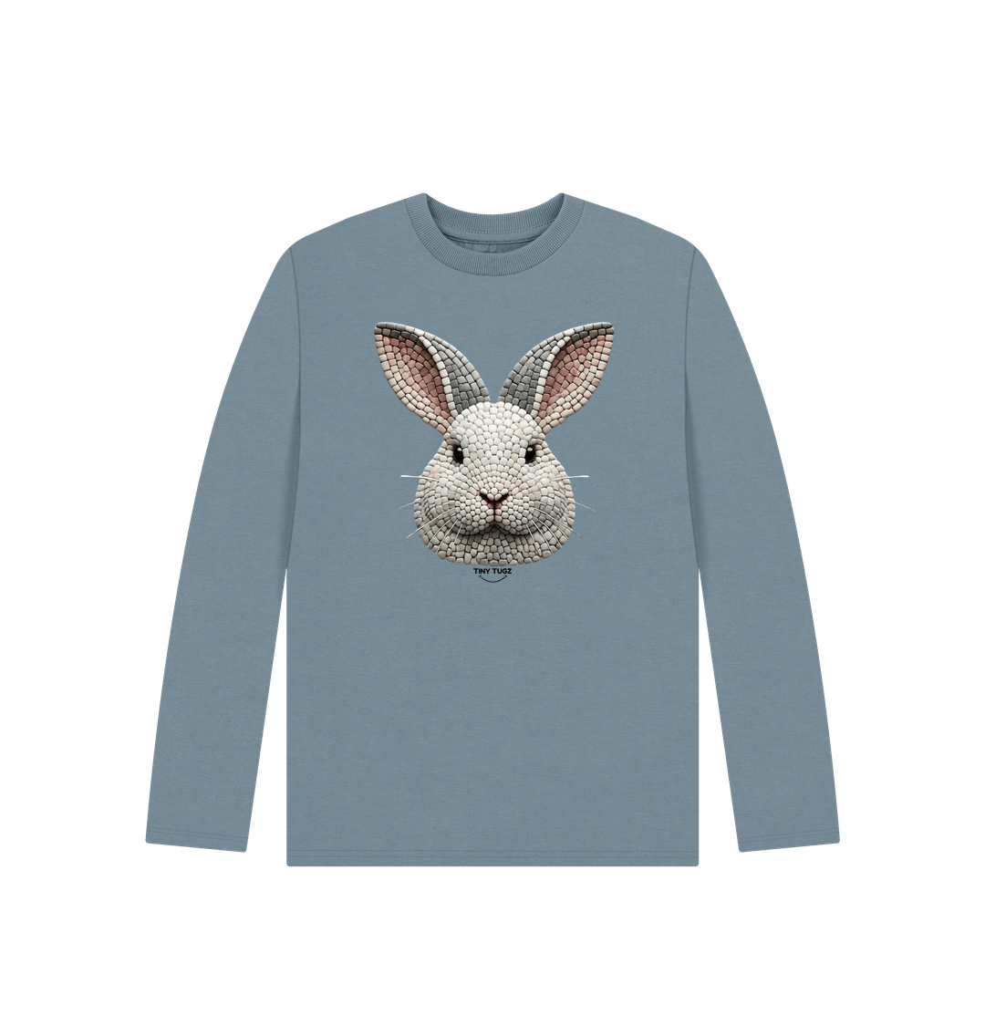 Stone Blue Printed Kids T-Shirt