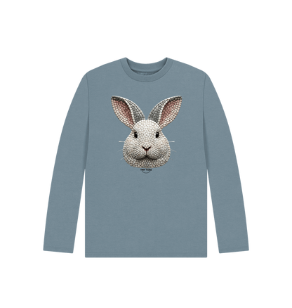 Stone Blue Printed Kids T-Shirt