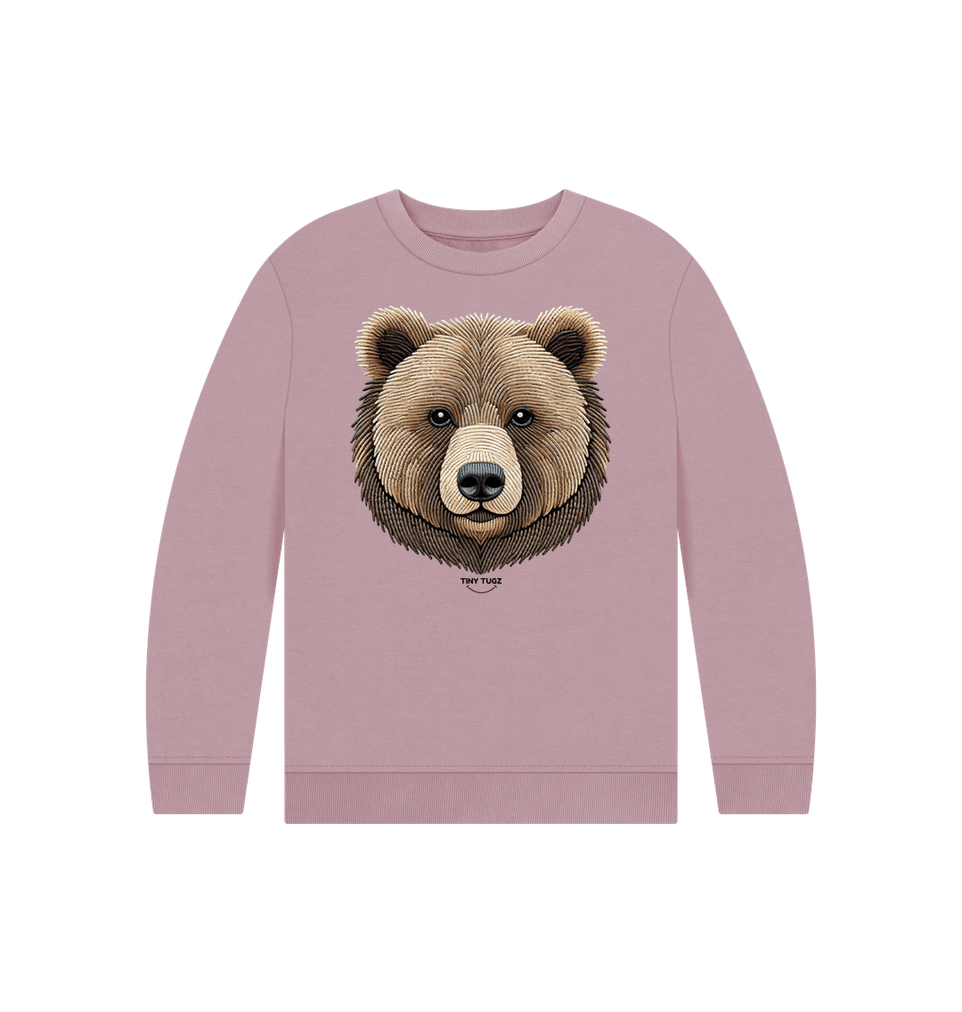 Mauve Printed Kids Jumper