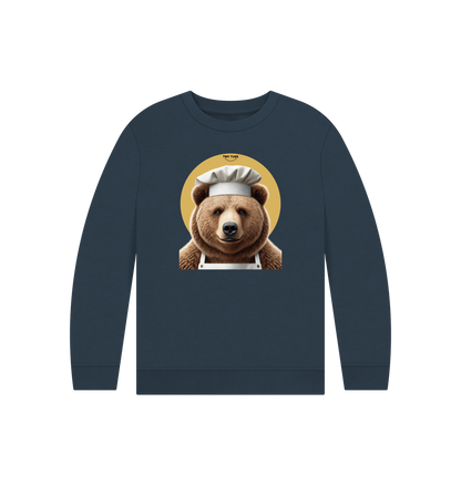 Navy Blue Printed Kids Jumper