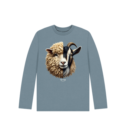 Stone Blue Printed Kids T-Shirt