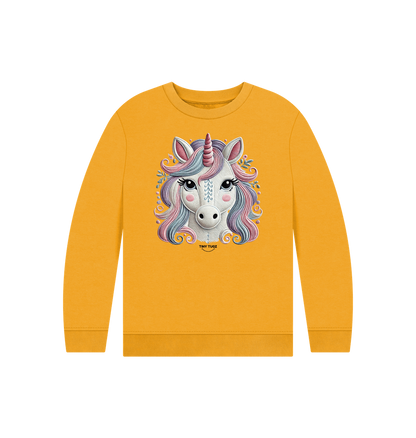 Mustard Printed Kids Jumper