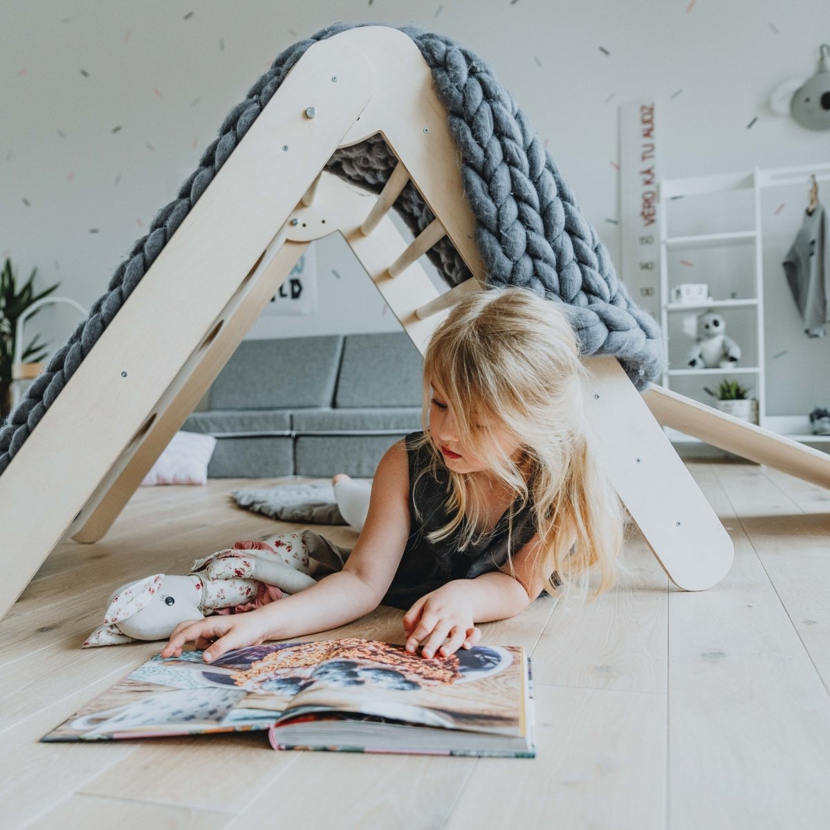 2-in-1 Foldable Climbing Triangle (Ramp Excluded) - Tiny Tugz™