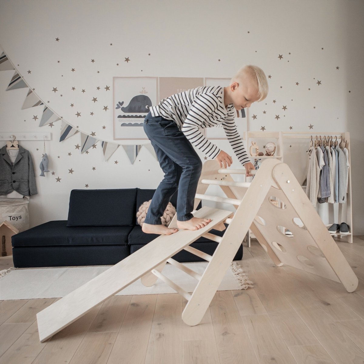 2-in-1 Foldable Climbing Triangle (Ramp Included) - Tiny Tugz™