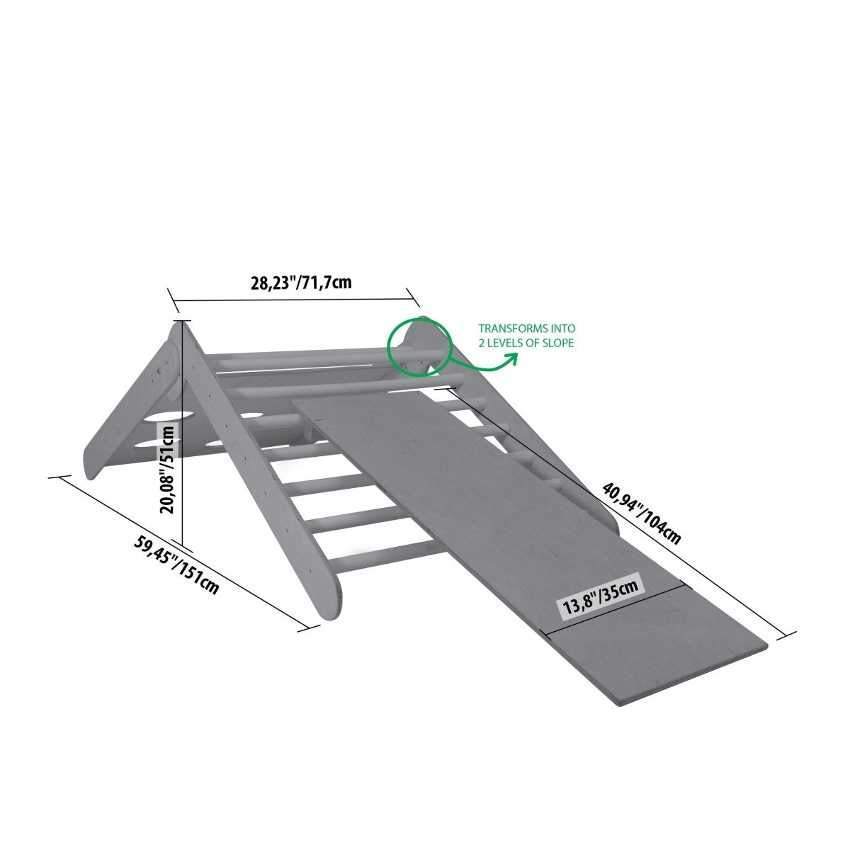 2-in-1 Foldable Climbing Triangle (Ramp Included) - Tiny Tugz™
