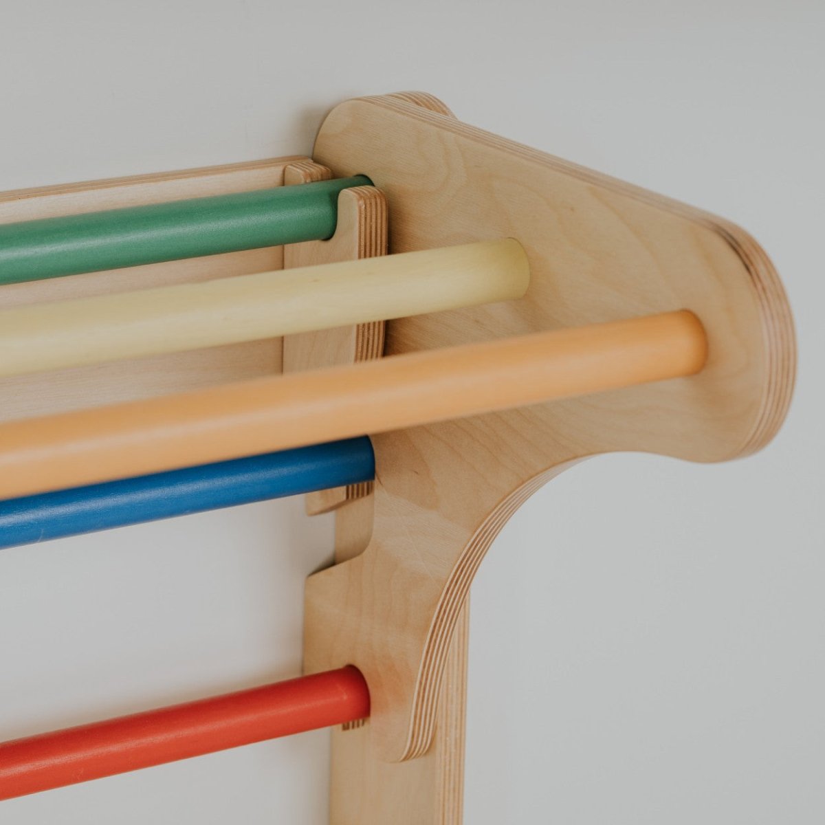 2-in-1 Wooden Triangle Climber & Swedish Wall for Kids (6m–7y) - Rainbow - Tiny Tugz™