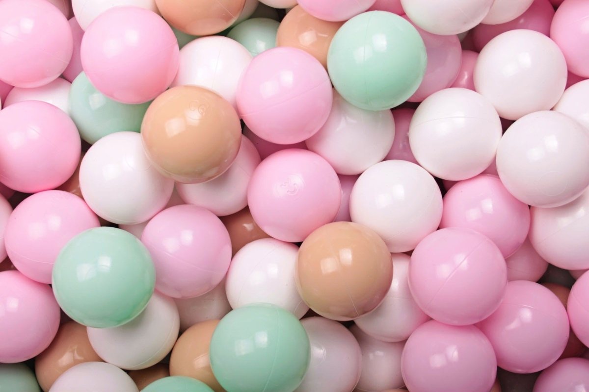 200 Ball Pit Balls - Beige, Mint, White, Pink (Pastel) - Tiny Tugz™
