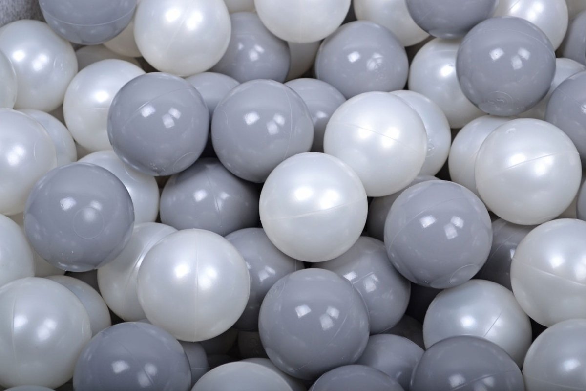200 Ball Pit Balls – Grey, White & Pearl - Tiny Tugz™
