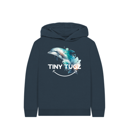Navy Blue Printed Kids Hoodie