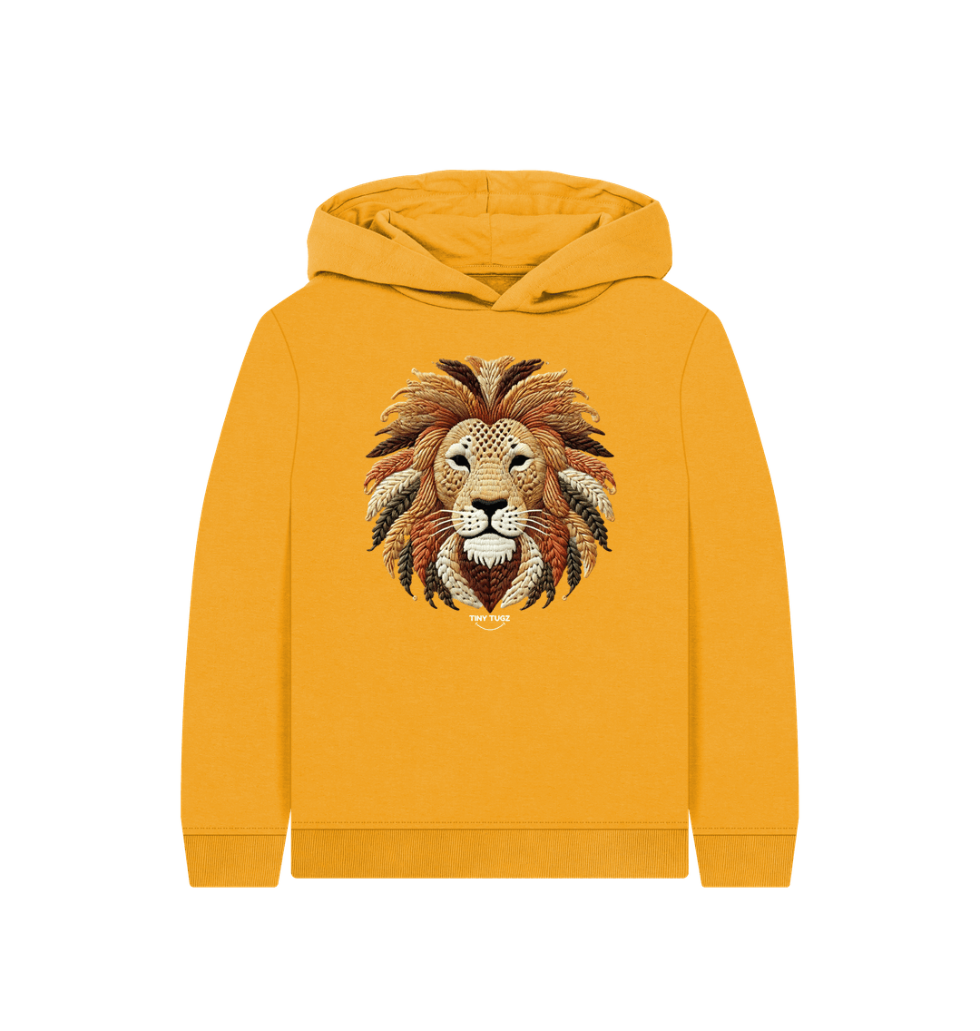Mustard Printed Kids Hoodie