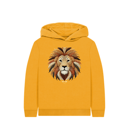 Mustard Printed Kids Hoodie