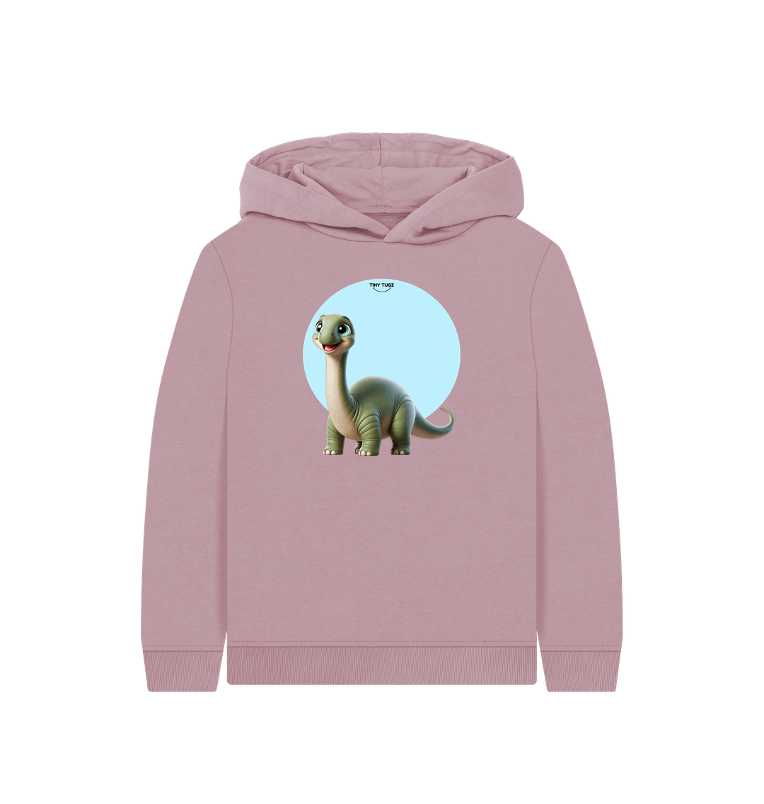 Mauve Printed Kids Hoodie
