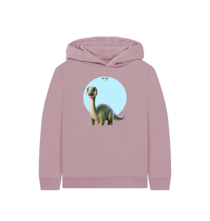 Mauve Printed Kids Hoodie