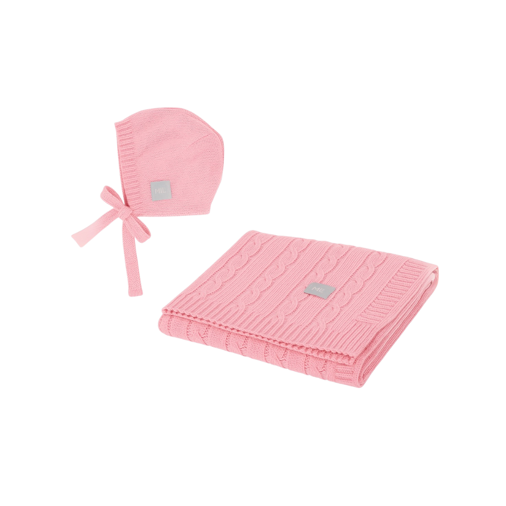 100% Merino Wool Baby Gift Set - Hope (baby blanket & bonnet)