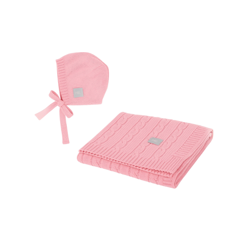 100% Merino Wool Baby Gift Set - Hope (baby blanket & bonnet)
