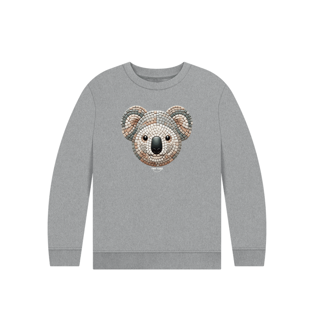 Athletic Grey Printed Kids Jumper