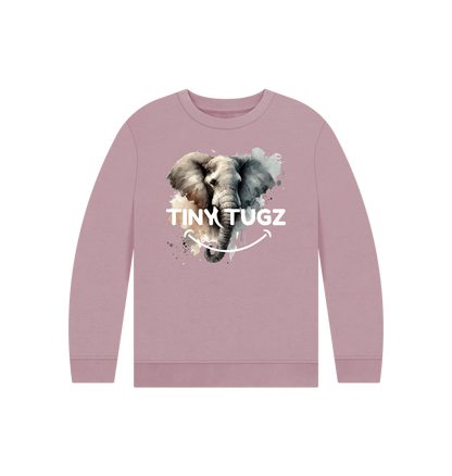 Mauve Printed Kids Jumper