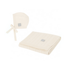 100% Merino Wool Baby Gift Set - Hope (baby blanket & bonnet)
