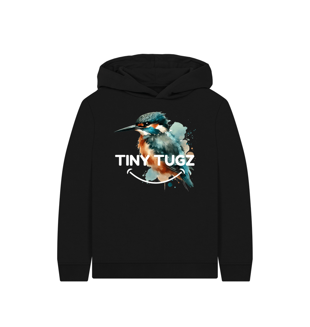 Black Printed Kids Hoodie