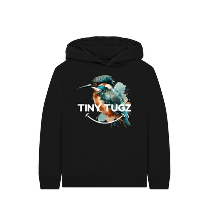 Black Printed Kids Hoodie