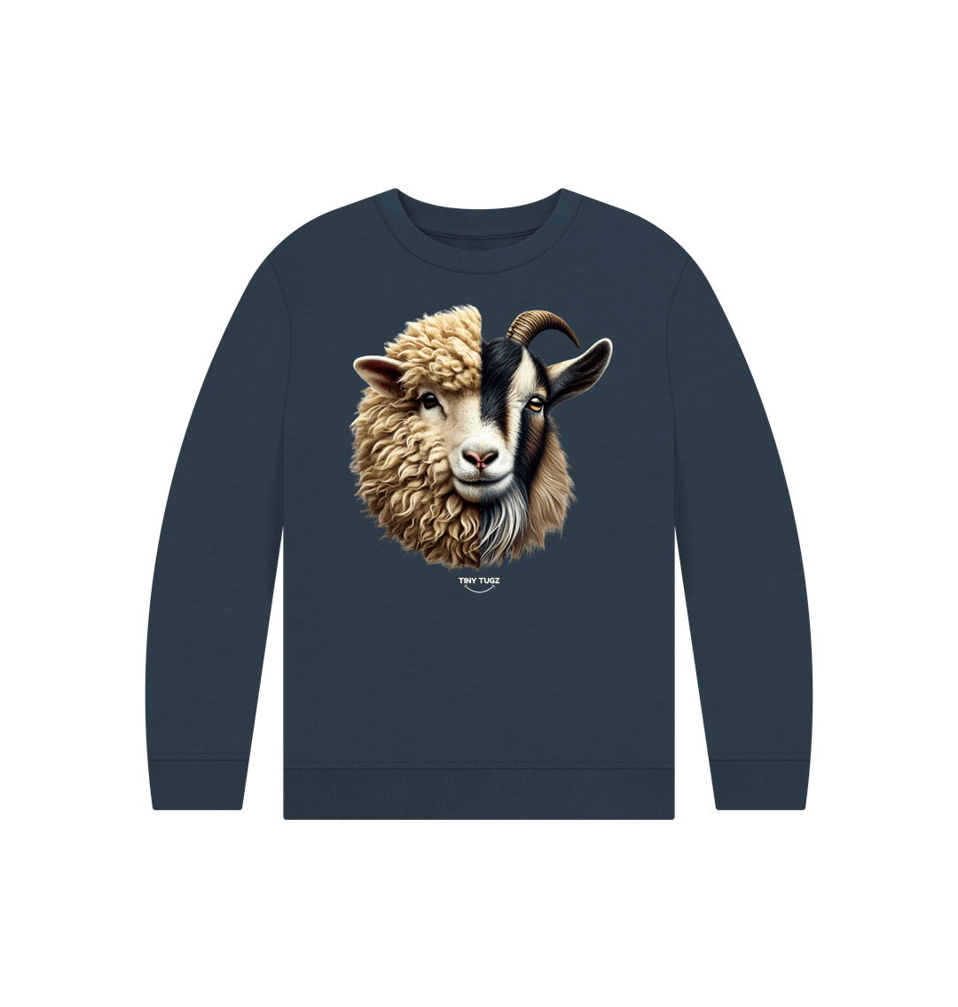 Navy Blue Printed Kids Jumper