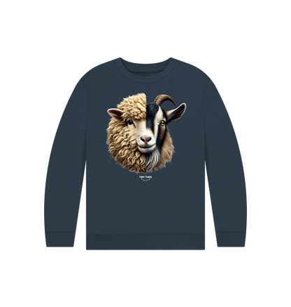 Navy Blue Printed Kids Jumper
