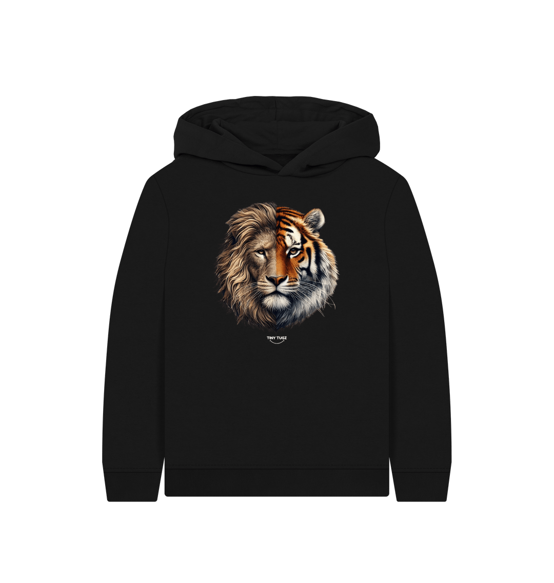 Black Printed Kids Hoodie